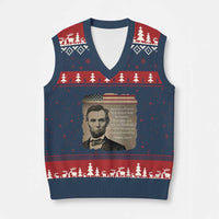 Abraham Lincoln Quote V-Neck Knit Sweater Vest American History Teacher School Presidents Day