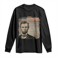 Abraham Lincoln Quote Long Sleeve Shirt American History Teacher School Presidents Day