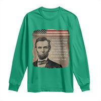 Abraham Lincoln Quote Long Sleeve Shirt American History Teacher School Presidents Day