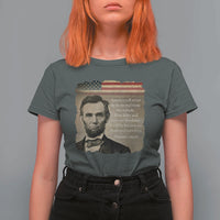 Abraham Lincoln Quote T Shirt For Women American History Teacher School Presidents Day