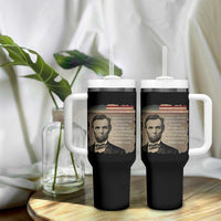 Abraham Lincoln Quote Tumbler With Handle American History Teacher School Presidents Day