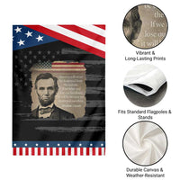 Abraham Lincoln Quote Garden Flag American History Teacher School Presidents Day