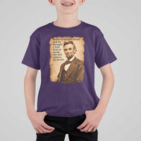 Abraham Lincoln American History Teacher School T Shirt For Kid