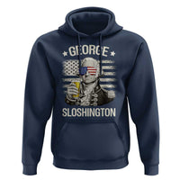 George Sloshington Washington Hoodie 4th of July America Flag Beer