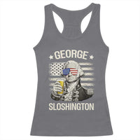 George Sloshington Washington Racerback Tank Top 4th of July America Flag Beer