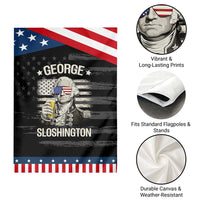 George Sloshington Washington Garden Flag 4th of July America Flag Beer