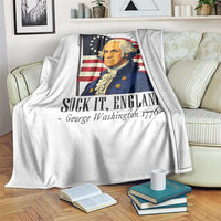 Funny George Washington 1776 Throw Blanket 4th July Suck-It England