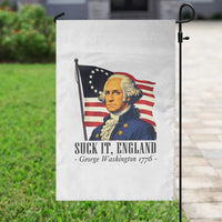 Funny George Washington 1776 Garden Flag 4th July Suck-It England
