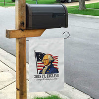 Funny George Washington 1776 Garden Flag 4th July Suck-It England