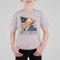 Funny George Washington 1776 T Shirt For Kid 4th July Suck-It England