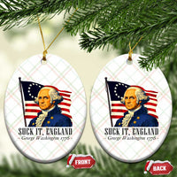 Funny George Washington 1776 Ceramic Ornament 4th July Suck-It England