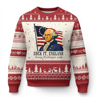 Funny George Washington 1776 Ugly Christmas Sweater 4th July Suck-It England