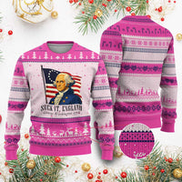Funny George Washington 1776 Ugly Christmas Sweater 4th July Suck-It England