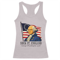 Funny George Washington 1776 Racerback Tank Top 4th July Suck-It England