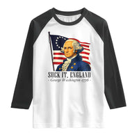 Funny George Washington 1776 Raglan Shirt 4th July Suck-It England