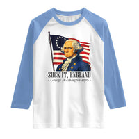 Funny George Washington 1776 Raglan Shirt 4th July Suck-It England