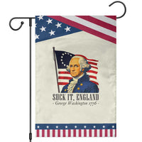 Funny George Washington 1776 Garden Flag 4th July Suck-It England