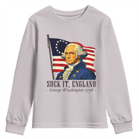 Funny George Washington 1776 Youth Sweatshirt 4th July Suck-It England