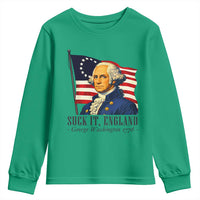 Funny George Washington 1776 Youth Sweatshirt 4th July Suck-It England