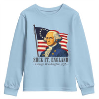 Funny George Washington 1776 Youth Sweatshirt 4th July Suck-It England