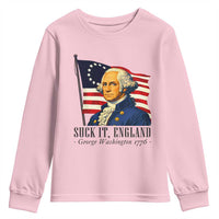 Funny George Washington 1776 Youth Sweatshirt 4th July Suck-It England