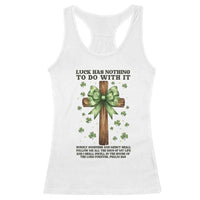 Faith Over Luck St Patrick's Day Racerback Tank Top Christian Jesus Bible Verse Psalm 23