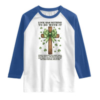 Faith Over Luck St Patrick's Day Raglan Shirt Christian Jesus Bible Verse Psalm 23