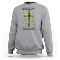 Faith Over Luck St Patrick's Day Sweatshirt Christian Jesus Bible Verse Psalm 23