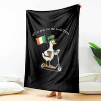 Funny Goose Christian St Patrick's Day Throw Blanket Off To Pray For The Kerfufflers