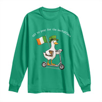 Funny Goose Christian St Patrick's Day Long Sleeve Shirt Off To Pray For The Kerfufflers
