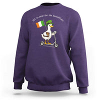 Funny Goose Christian St Patrick's Day Sweatshirt Off To Pray For The Kerfufflers