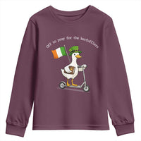 Funny Goose Christian St Patrick's Day Youth Sweatshirt Off To Pray For The Kerfufflers