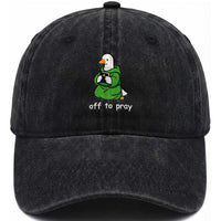 Christian Goose St Patrick's Day Washed Cotton Baseball Cap Off To Pray
