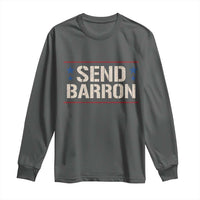 Send Barron Long Sleeve Shirt Viral Hashtag Political Protest
