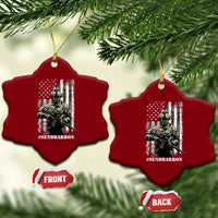 Send Barron Ceramic Ornament Sarcastic Political American Flag Camo Soldier