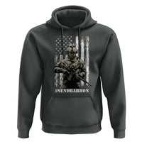 Send Barron Hoodie Sarcastic Political American Flag Camo Soldier