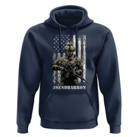 Send Barron Hoodie Sarcastic Political American Flag Camo Soldier