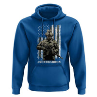 Send Barron Hoodie Sarcastic Political American Flag Camo Soldier