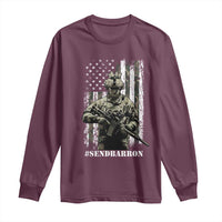 Send Barron Long Sleeve Shirt Sarcastic Political American Flag Camo Soldier