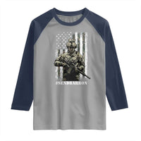 Send Barron Raglan Shirt Sarcastic Political American Flag Camo Soldier