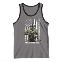 Send Barron Tank Top Sarcastic Political American Flag Camo Soldier
