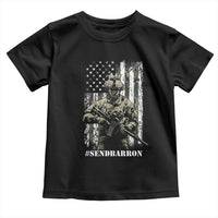 Send Barron Toddler T Shirt Sarcastic Political American Flag Camo Soldier