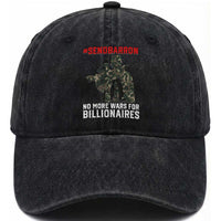 Send Barron Washed Cotton Baseball Cap No More Wars For Billionaires