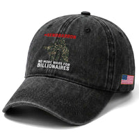 Send Barron Washed Cotton Baseball Cap No More Wars For Billionaires
