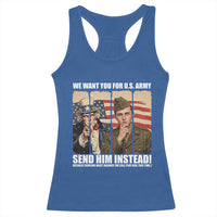 Send Barron Racerback Tank Top We Want You For US Army