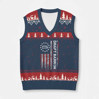 Draft Barron V-Neck Knit Sweater Vest Anti War Send Barron Viral Internet Meme