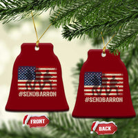 Send Barron Ceramic Ornament Vintage American Flag Soldier Hashtag Internet Meme