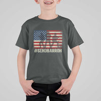 Send Barron T Shirt For Kid Vintage American Flag Soldier Hashtag Internet Meme