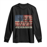 Send Barron Long Sleeve Shirt Vintage American Flag Soldier Hashtag Internet Meme