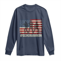 Send Barron Long Sleeve Shirt Vintage American Flag Soldier Hashtag Internet Meme
